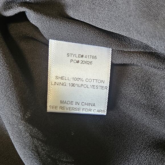 Skies Are Blue Top Womens M‎ Black White Embroidered Crochet Trim Boho Festival - Picture 8 of 12